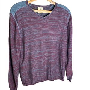Trend by F/X Fusion V-Neck Pullover Sweater Burgundy & Gray Men’s Medium